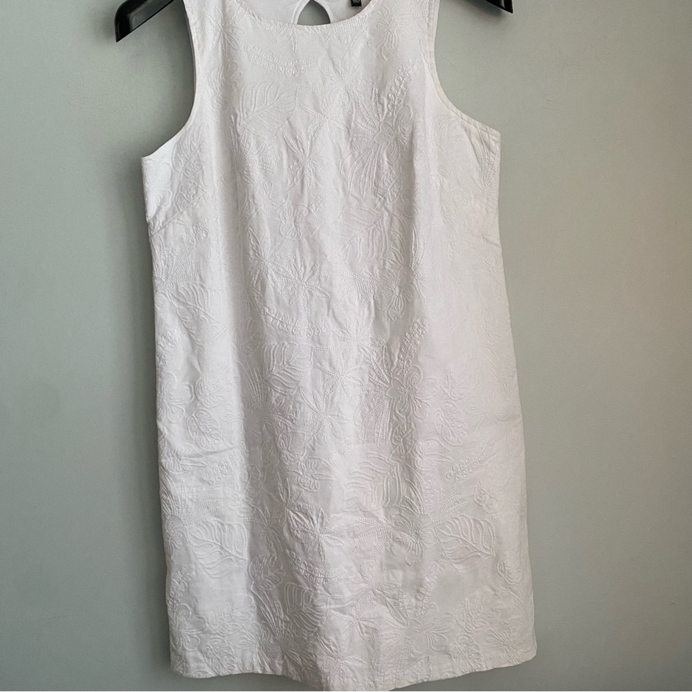 NEW Adrianna Papell White Embroidered Dress Size 10 - Picture 2 of 6